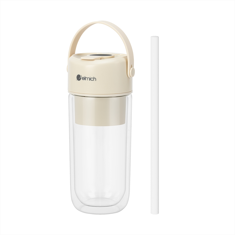 Máy Xay Sinh Tố Cầm Tay Elmich BLE9187 340ml 70W,Hàng Chính Hãng,Cối Thủy Tinh 2 Lớp Cao Cấp-JoyMall