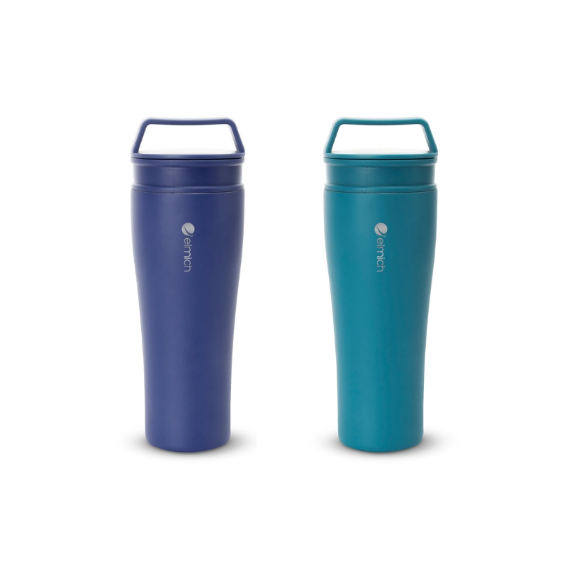 Ly Giữ Nhiệt Inox 304 Elmich EL8374 600ml, Hàng Chính Hãng, Giữ Nhiệt Tốt, 2 Nắp Tiện Lợi - JoyMall