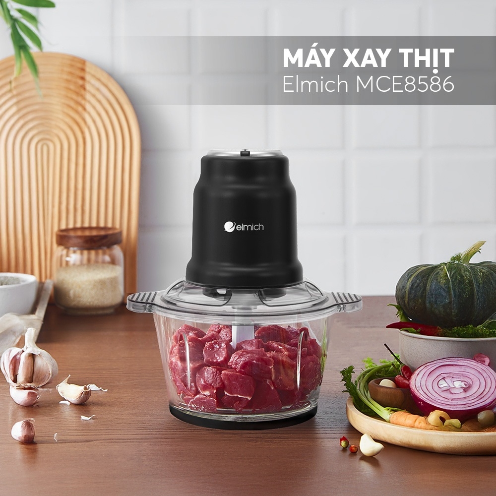 Máy Xay Thịt Elmich MCE8586 2L, Hàng Chính Hãng, Lưỡi Dao Sắc Bén, 2 Tốc Độ Xay Đa Năng - JoyMall