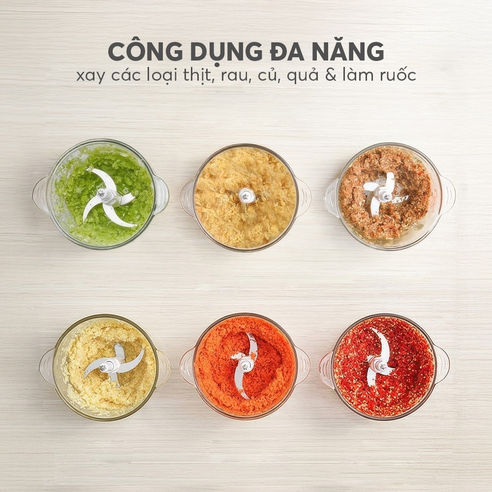 Máy Xay Thịt Elmich MCE8586 2L, Hàng Chính Hãng, Lưỡi Dao Sắc Bén, 2 Tốc Độ Xay Đa Năng - JoyMall