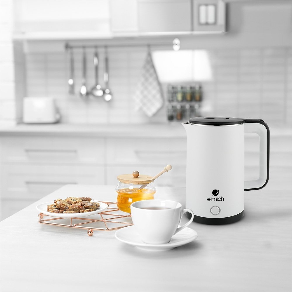 Ấm Siêu Tốc Elmich EDA-0859 1.7L 1500W, Hàng Chính Hãng, Thép Không Gỉ, Chống Cạn Nước - JoyMall