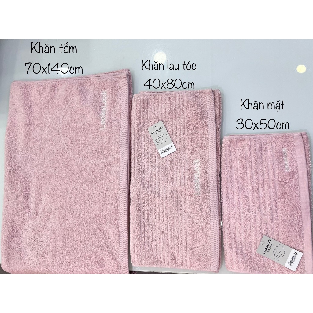 Khăn Tắm LocknLock ETM010PIK 70x140cm, Hàng Chính Hãng - JoyMall