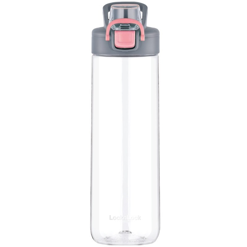Bình nước nhựa LocknLock One Touch Spout Bottle 750ml màu hồng ABF786PIK, Hàng chính hãng, mở nắp 1 chạm - JoyMall