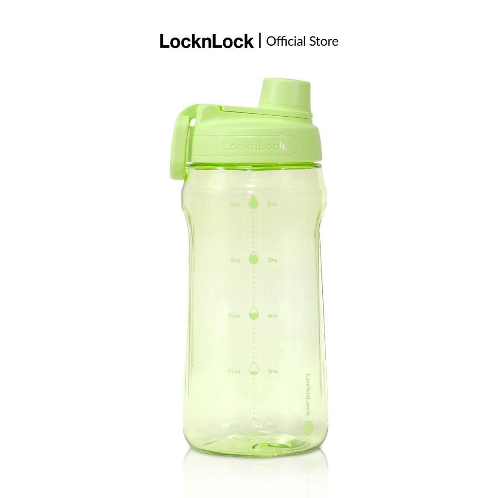 Bình nước nhựa LocknLock Active Large Bottle 1.5L màu xanh lá HAP941GRN, Hàng chính hãng, tay cầm gấp gọn - JoyMall