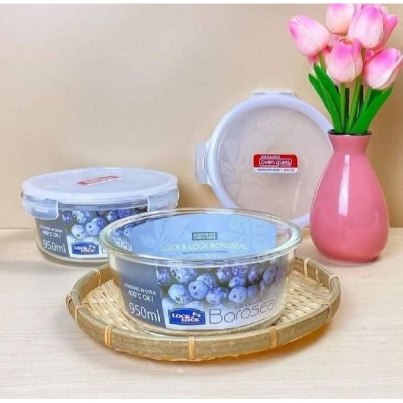 Hộp thuỷ tinh bảo quản thực phẩm LocknLock 950ML LLG861PG. Hàng chính hãng, dùng được lò vi sóng - JoyMall