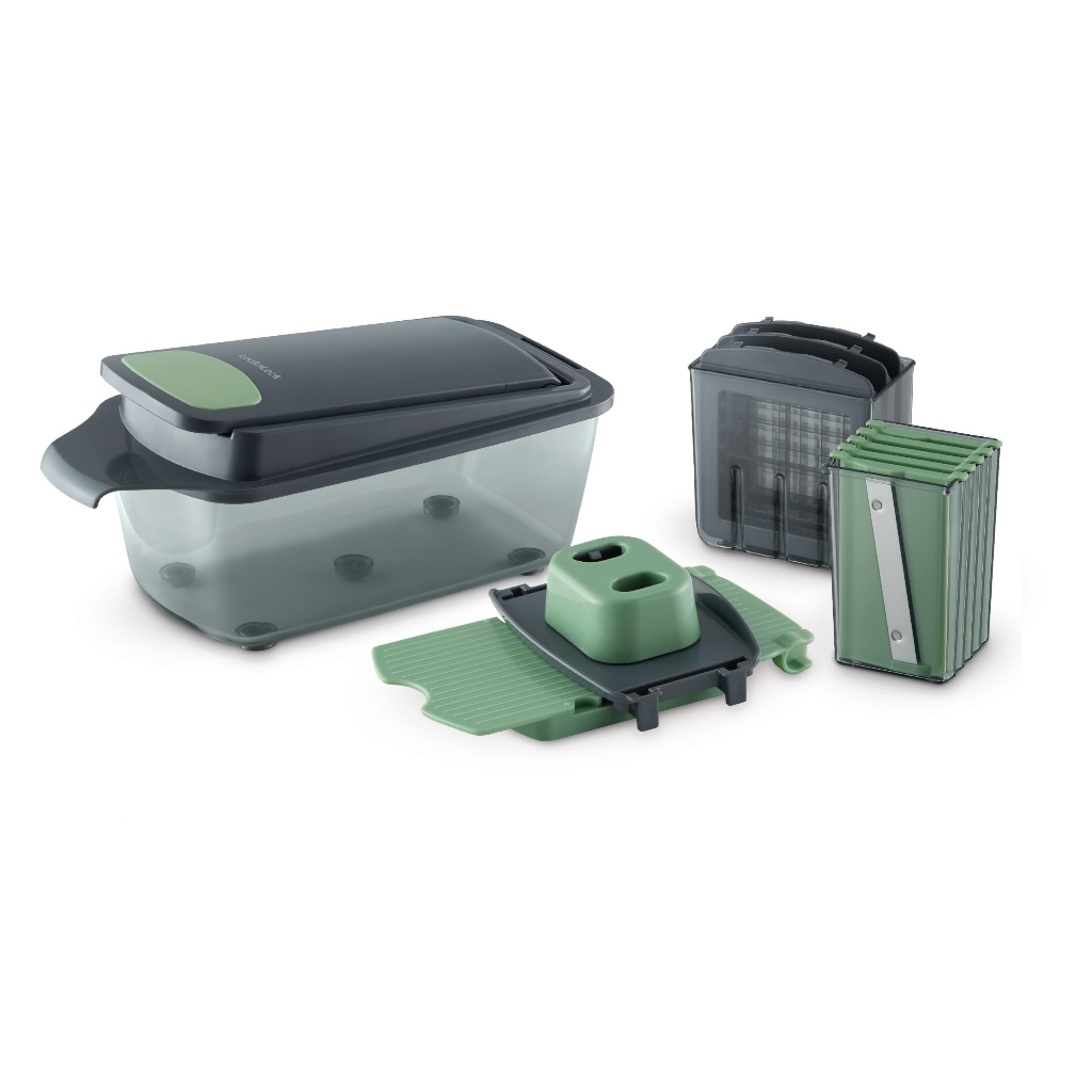 Bộ Rổ Quay Rau Và Dụng Cụ Băm Rau Củ Quả Đa Năng LocknLock CKS319GRN CKS320GRN, Hàng chính hãng, lưỡi dao Inox - JoyMall