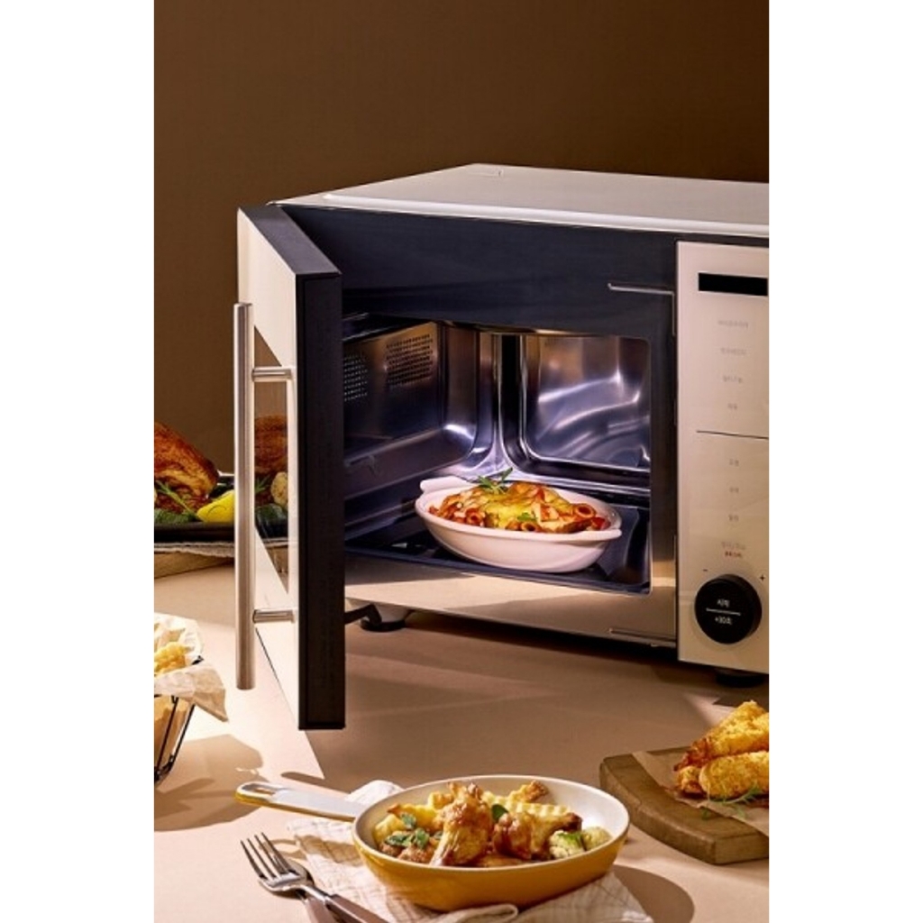 Lò chiên không dầu kết hợp lò vi sóng Locknlock Rangefryer EJF294IVY, Hàng chính hãng, 2 trong 1, đáy phẳng - JoyMall