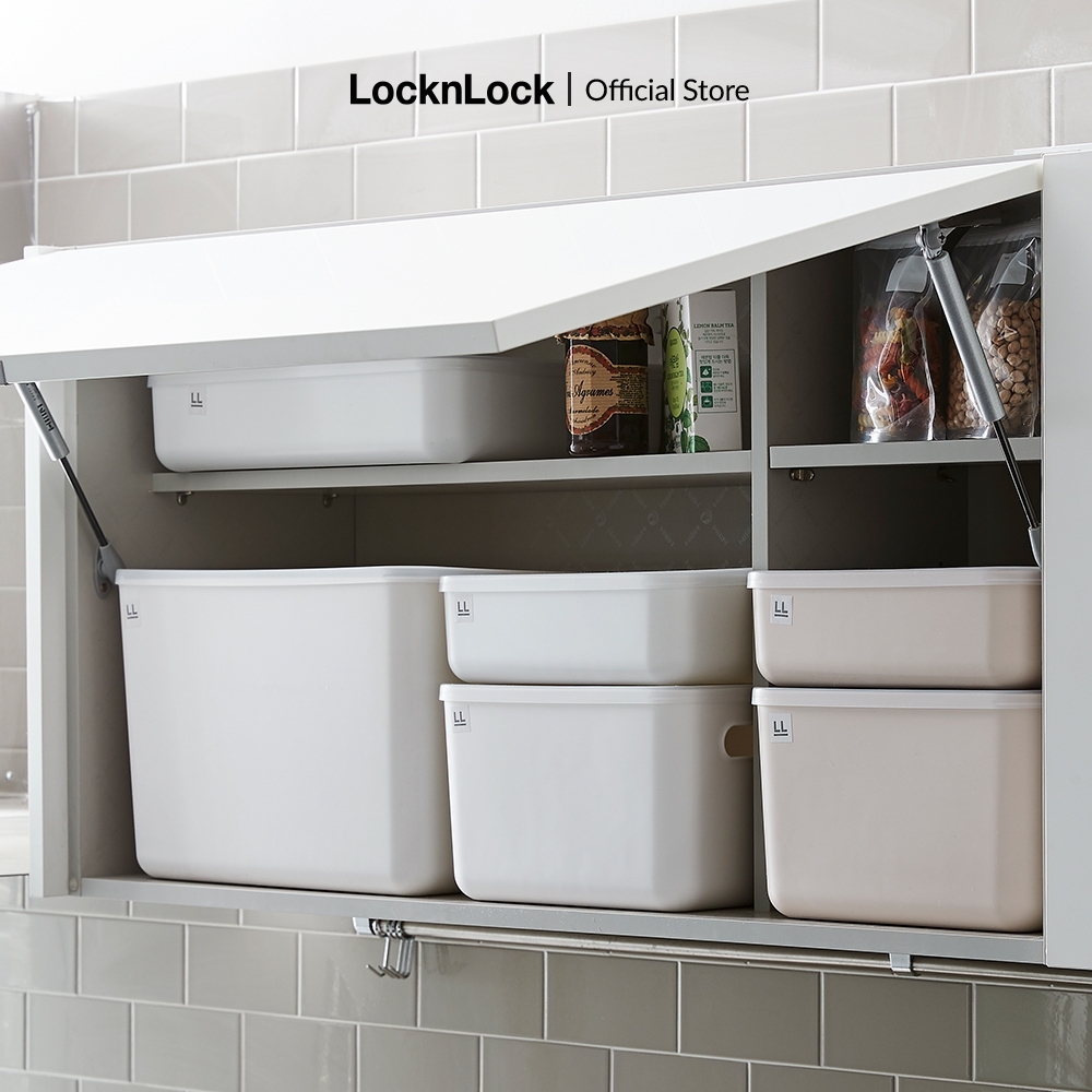 Hộp nhựa đựng đồ LocknLock Shelf Organizer Box INP991 nhiều size, Hàng chính hãng, nhựa PP, nắp đậy tiện dụng - JoyMall