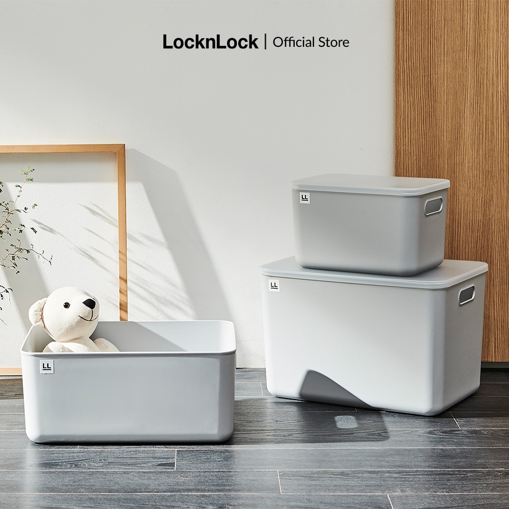 Hộp nhựa đựng đồ LocknLock Shelf Organizer Box INP991 nhiều size, Hàng chính hãng, nhựa PP, nắp đậy tiện dụng - JoyMall