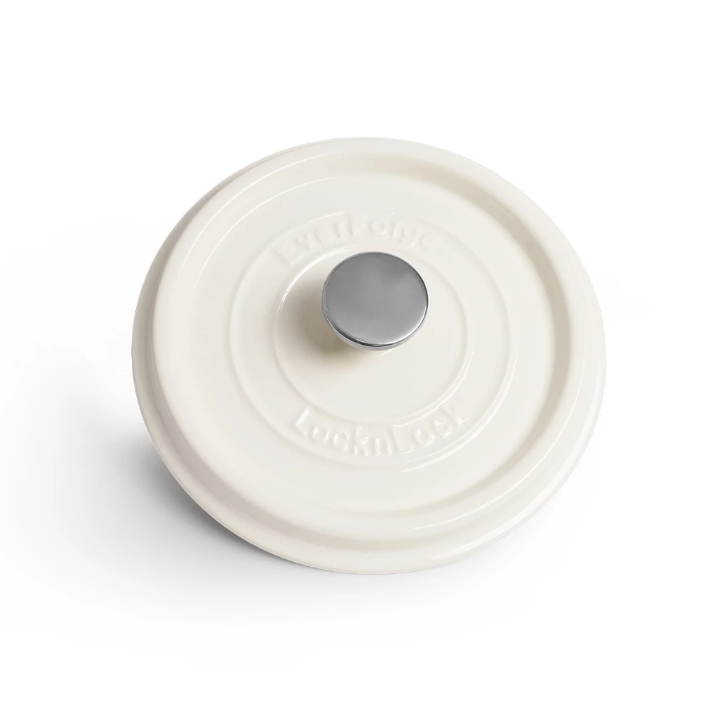 Nồi gang nguyên khối LocknLock Iron Casserole CIC2205RED, Hàng chính hãng, tráng men, dùng được bếp từ - JoyMall