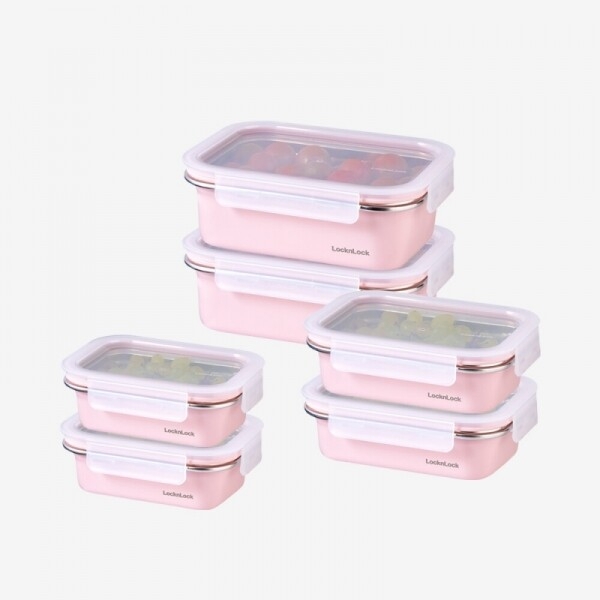 Hộp đựng thực phẩm LocknLock nhiều size, Hàng chính hãng, thép không gỉ, khóa cạnh chắc chắn - JoyMall