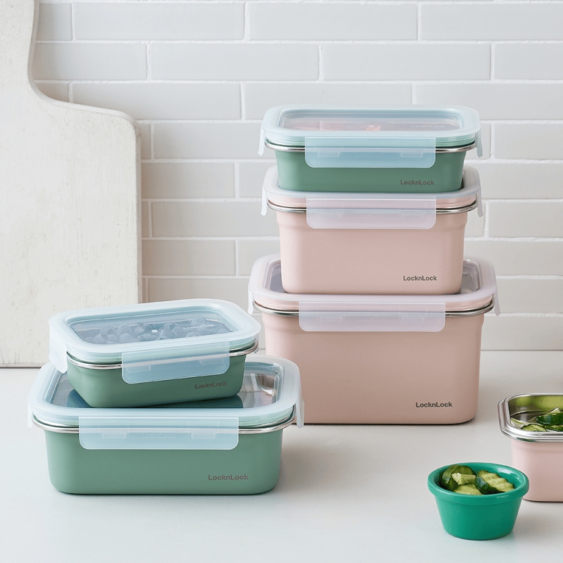 Hộp đựng thực phẩm LocknLock nhiều size, Hàng chính hãng, thép không gỉ, khóa cạnh chắc chắn - JoyMall