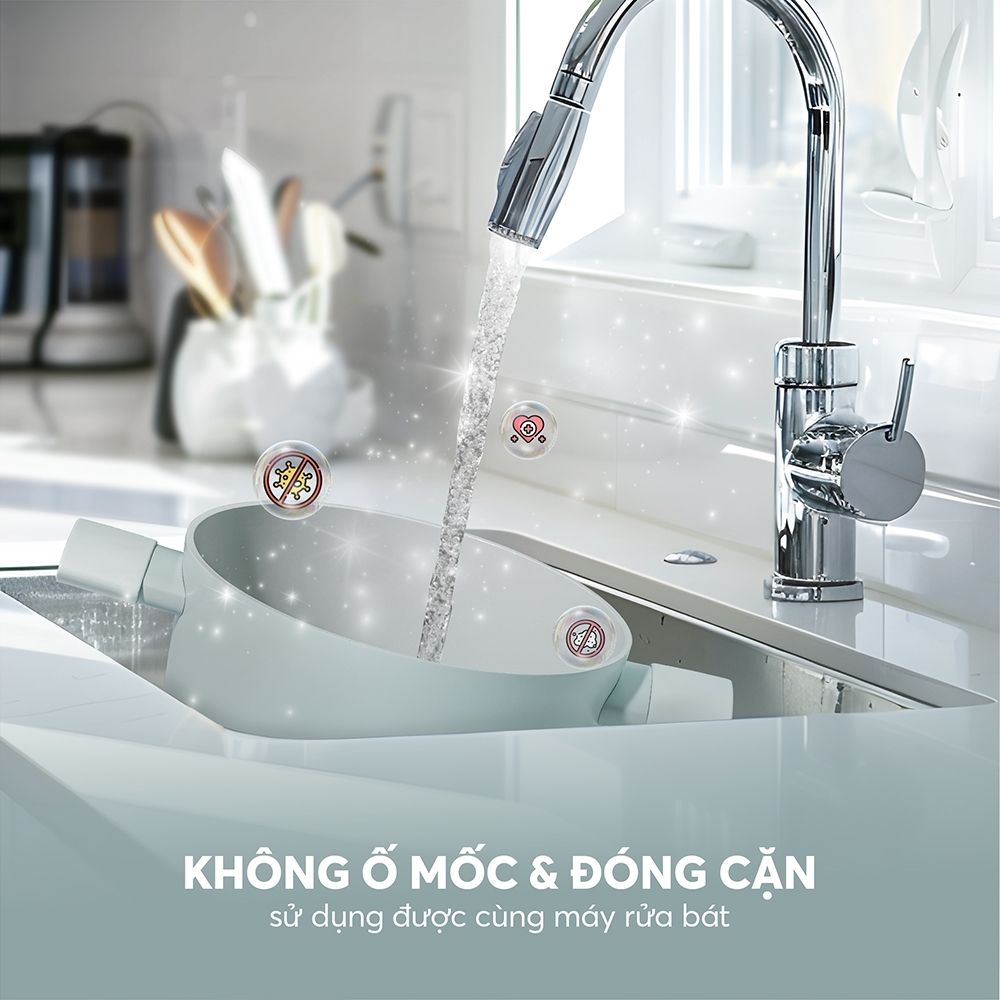 Bộ nồi quánh phủ sứ an toàn Elmich Verona EL-5223SK03, Hàng chính hãng, dùng được bếp từ- JoyMall