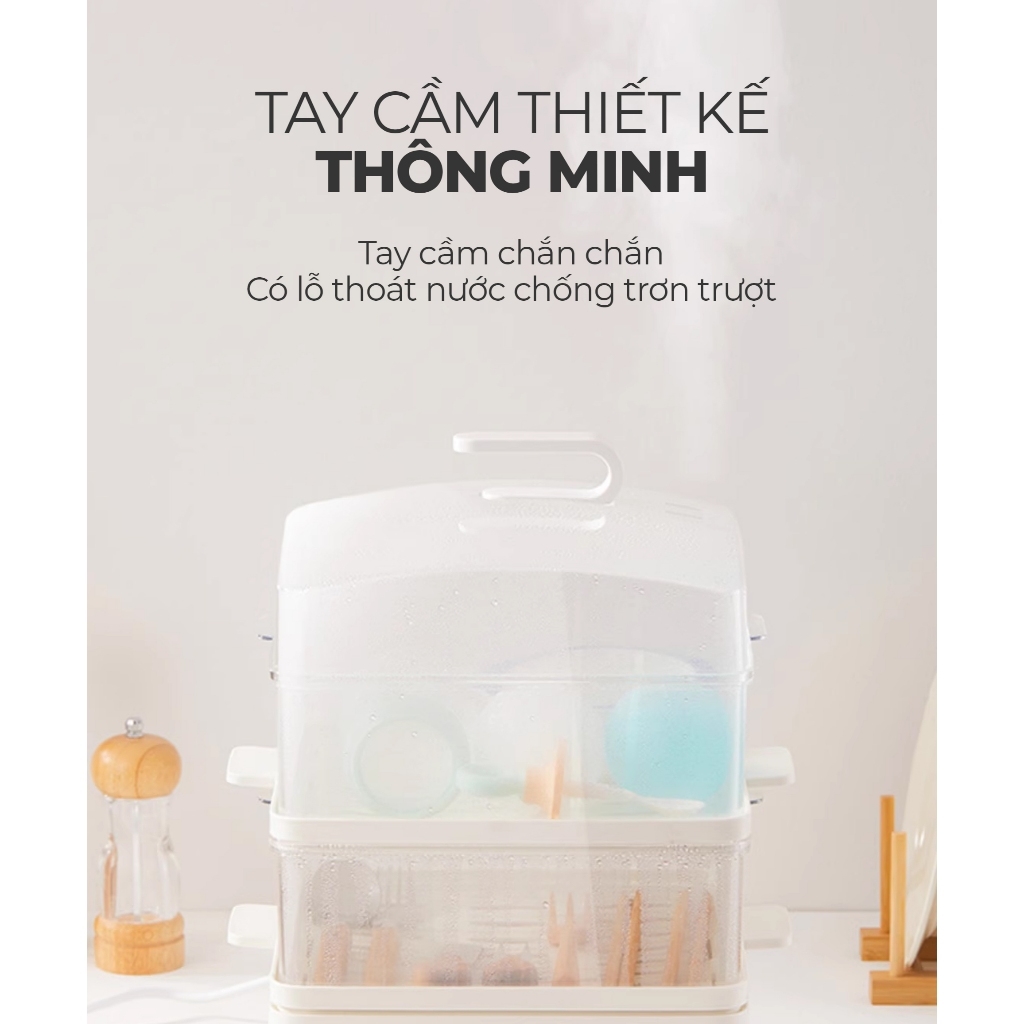 Máy hấp thực phẩm 3 tầng MAGIC Eco AC-280 18L, Hàng chính hãng, điều khiển cảm ứng, chế độ hẹn giờ - JoyMall