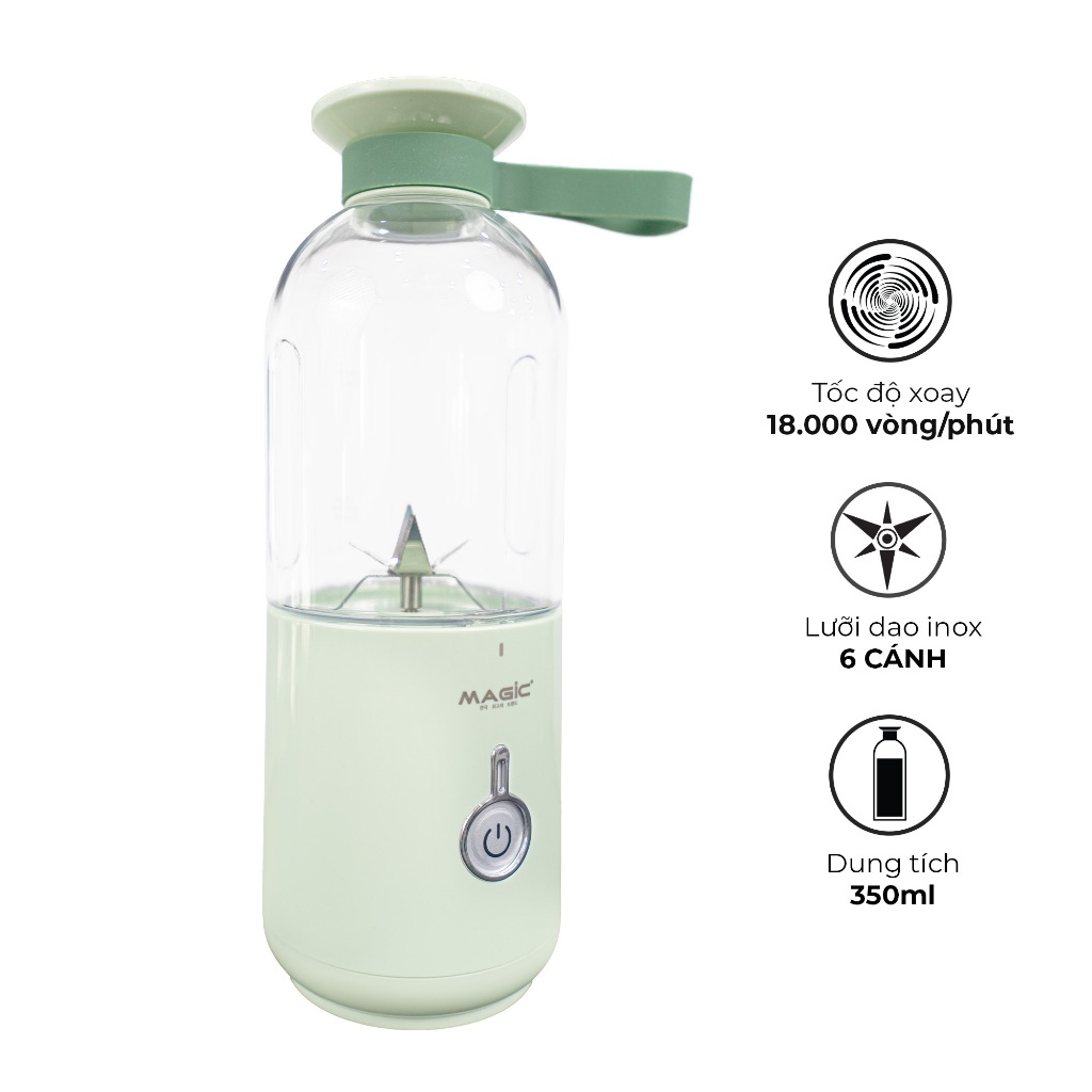 Máy xay sinh tố mini MAGIC A-020 A-021 350ml, Hàng chính hãng,lưỡi dao 6 cánh, xay nhanh 40s-JoyMall