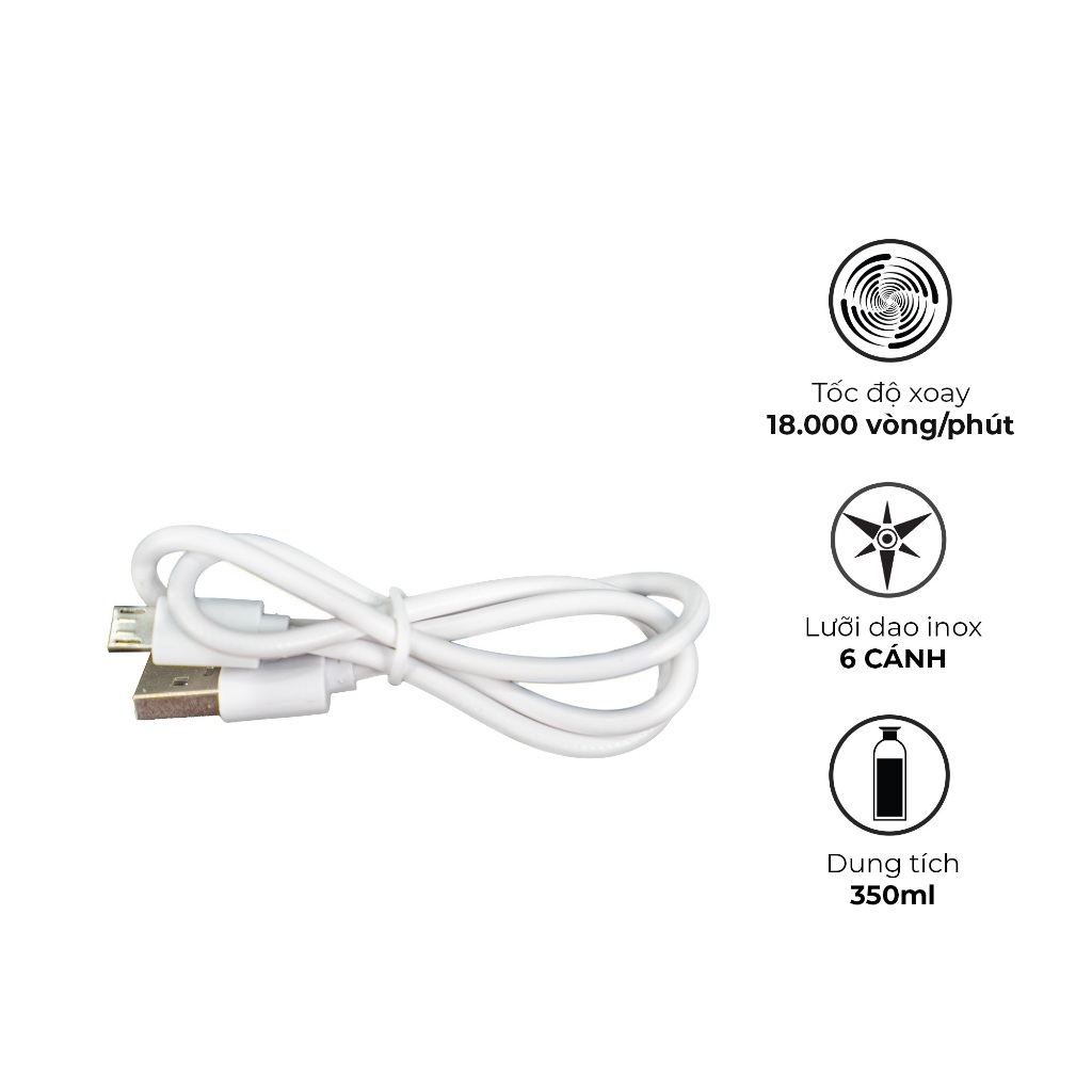 Máy xay sinh tố mini MAGIC A-020 A-021 350ml, Hàng chính hãng,lưỡi dao 6 cánh, xay nhanh 40s-JoyMall