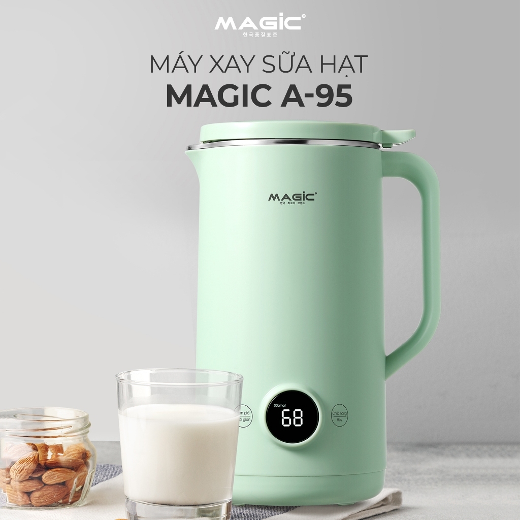 Máy xay nấu sữa hạt đa năng MAGIC A-95 800ml, Hàng chính hãng, lưỡi dao 8 cánh đa chiều - JoyMall