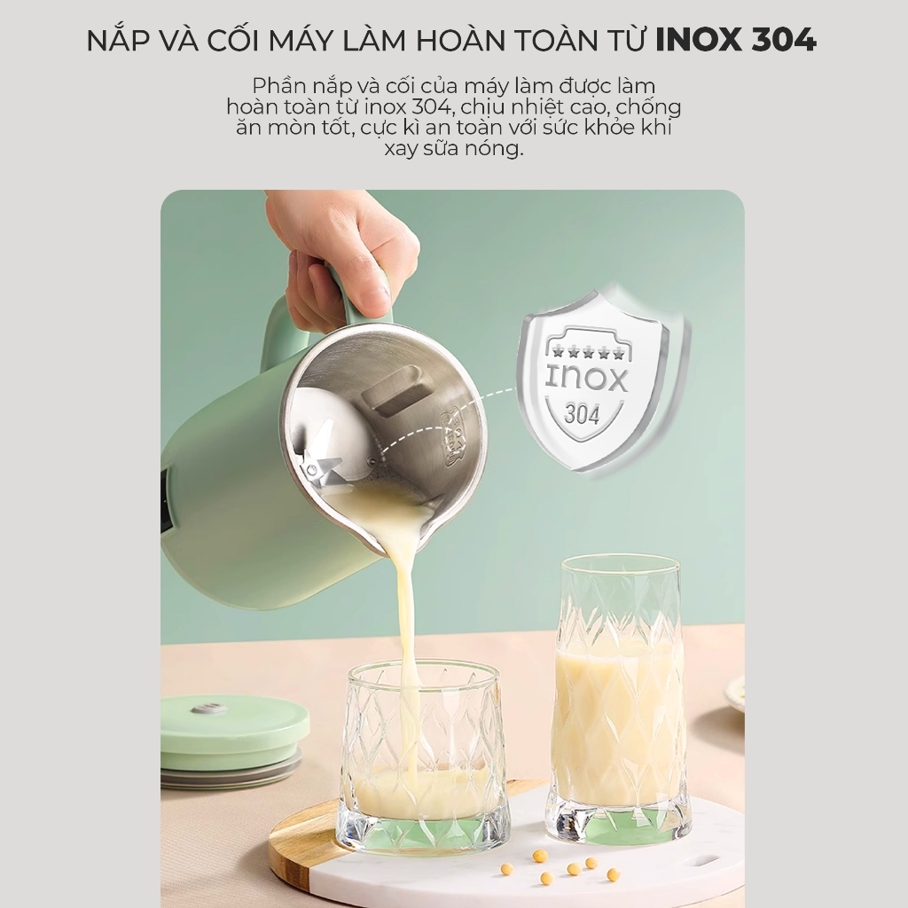 Máy xay nấu sữa hạt đa năng MAGIC A-95 800ml, Hàng chính hãng, lưỡi dao 8 cánh đa chiều - JoyMall