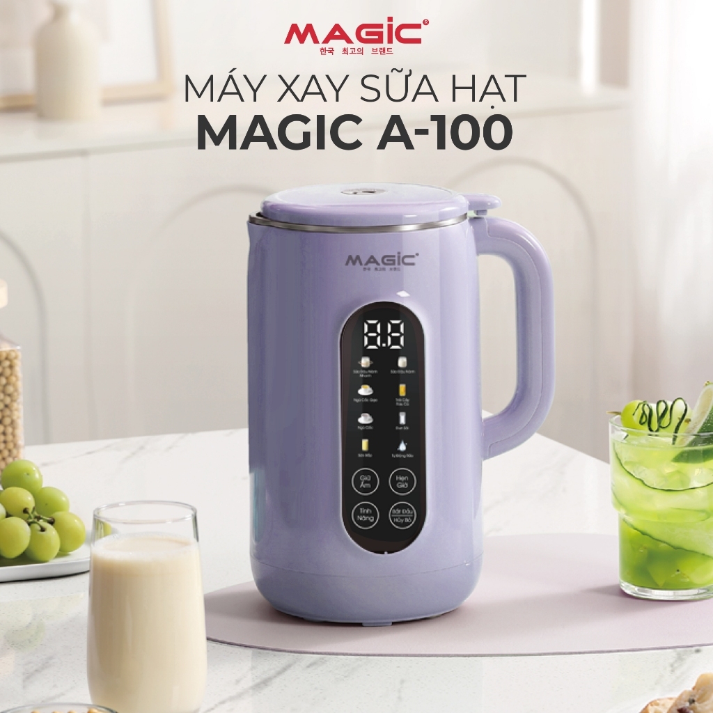 Máy xay nấu sữa hạt đa năng MAGIC A-100 1200ml, Hàng chính hãng, lưỡi dao 8 cánh đa chiều - JoyMall