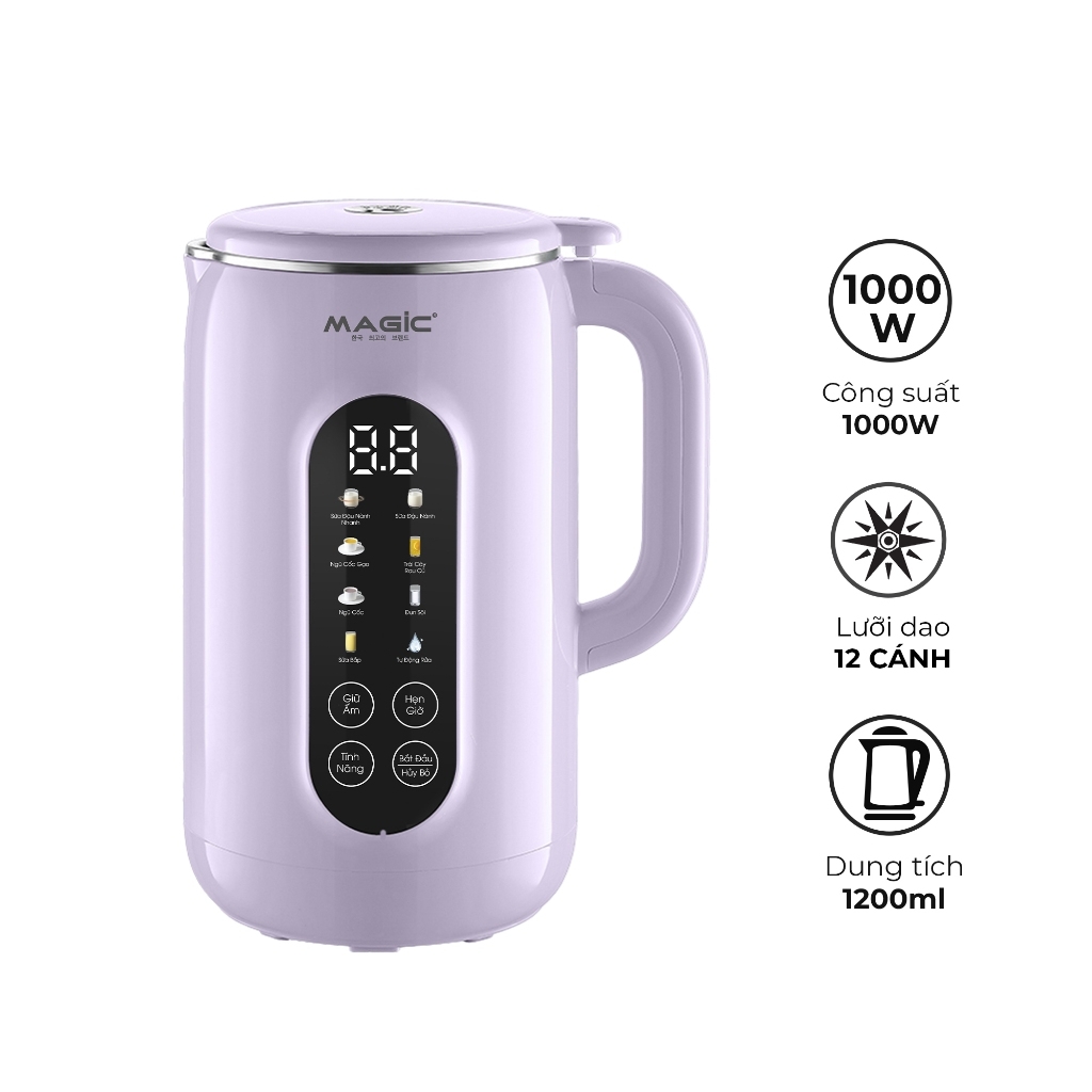 Máy xay nấu sữa hạt đa năng MAGIC A-100 1200ml, Hàng chính hãng, lưỡi dao 8 cánh đa chiều - JoyMall