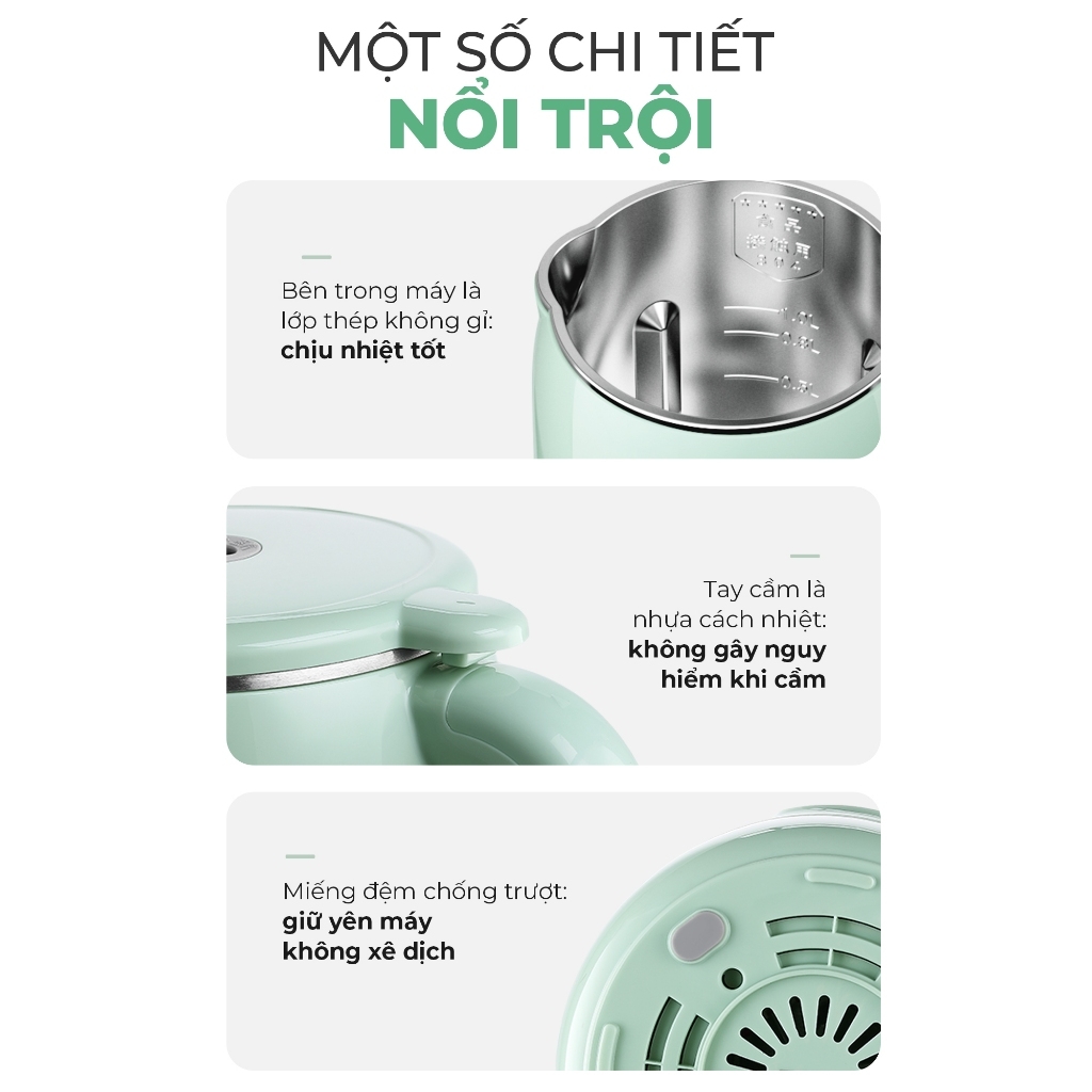 Máy xay nấu sữa hạt đa năng MAGIC Eco AC-55 1.2L 1000W, Hàng chính hãng, lưỡi dao 8 cánh - JoyMall