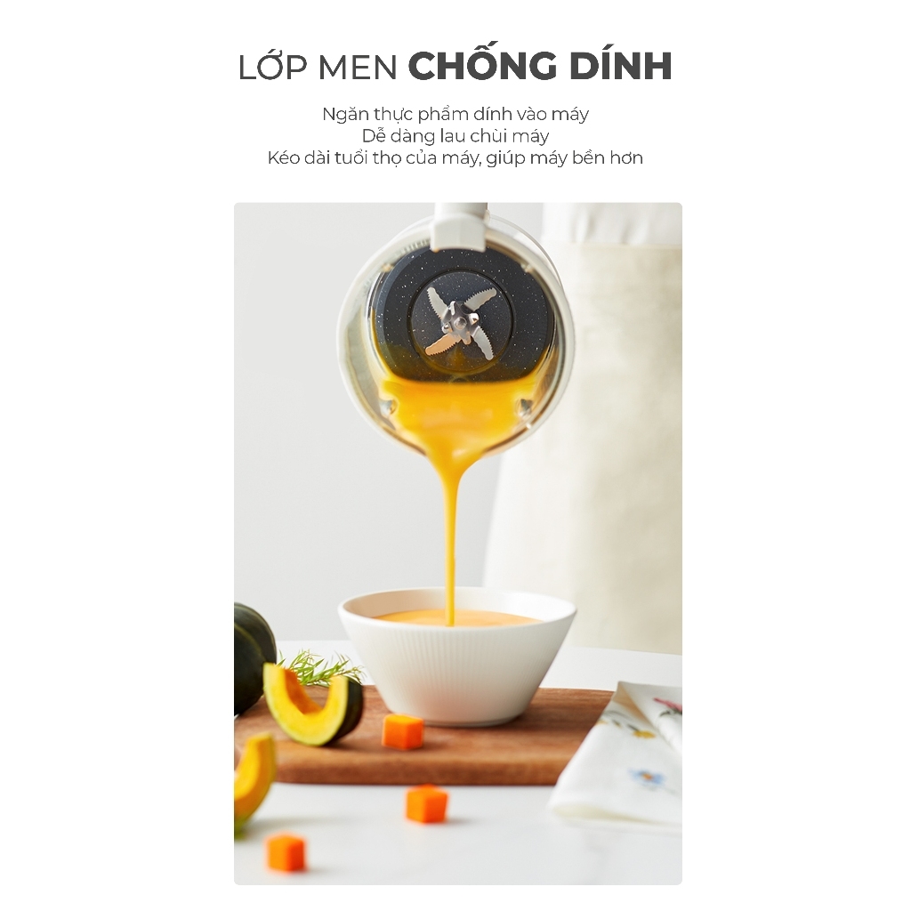 Máy xay nấu sữa hạt đa năng MAGIC Eco AC-143 1.75L, Hàng chính hãng, lớp men chống dính - JoyMall