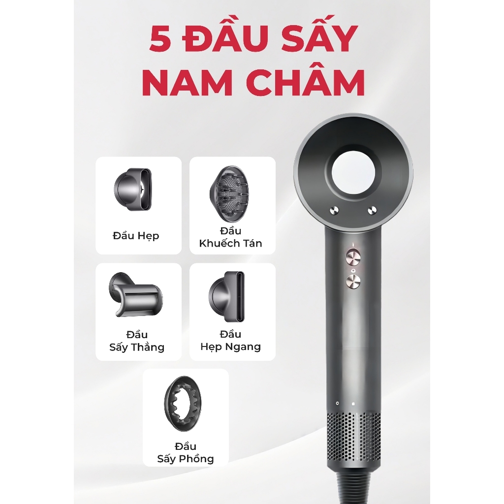 Máy sấy tóc MAGIC A-030 A-032 A-033, Hàng chính hãng, 5 đầu sấy, 3 cấp nhiệt, giảm tiếng ồn -JoyMall
