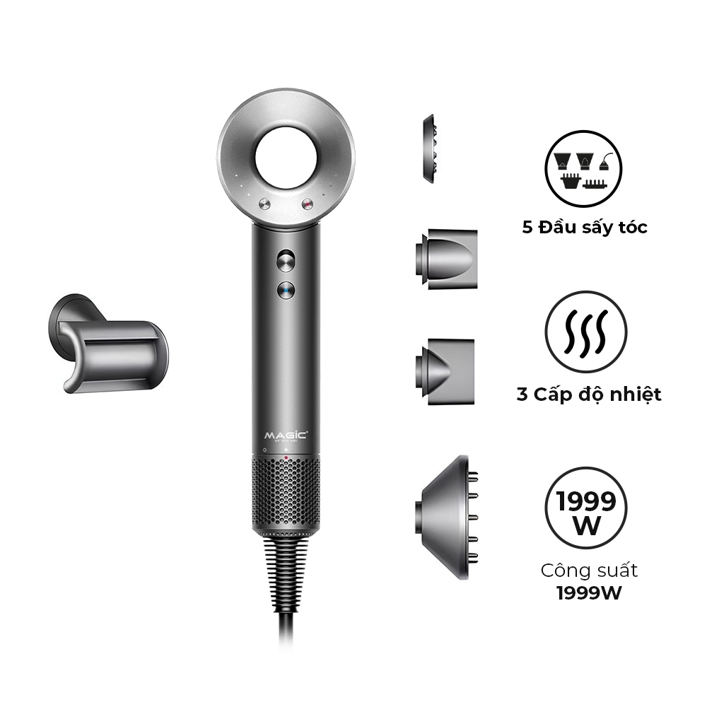 Máy sấy tóc MAGIC A-030 A-032 A-033, Hàng chính hãng, 5 đầu sấy, 3 cấp nhiệt, giảm tiếng ồn -JoyMall