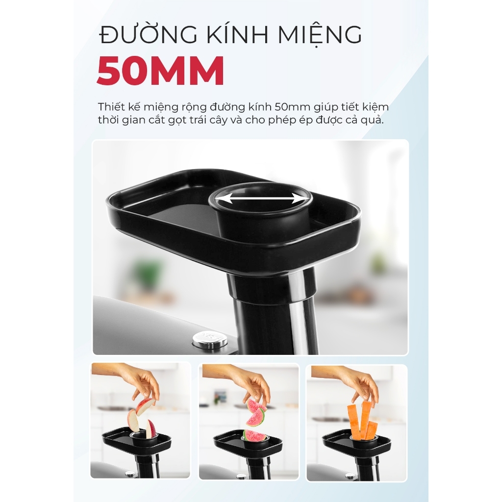 Máy ép chậm trục ngang MAGIC Eco AC-136, Hàng chính hãng, công nghệ ép lạnh, nhựa cao cấp - JoyMall