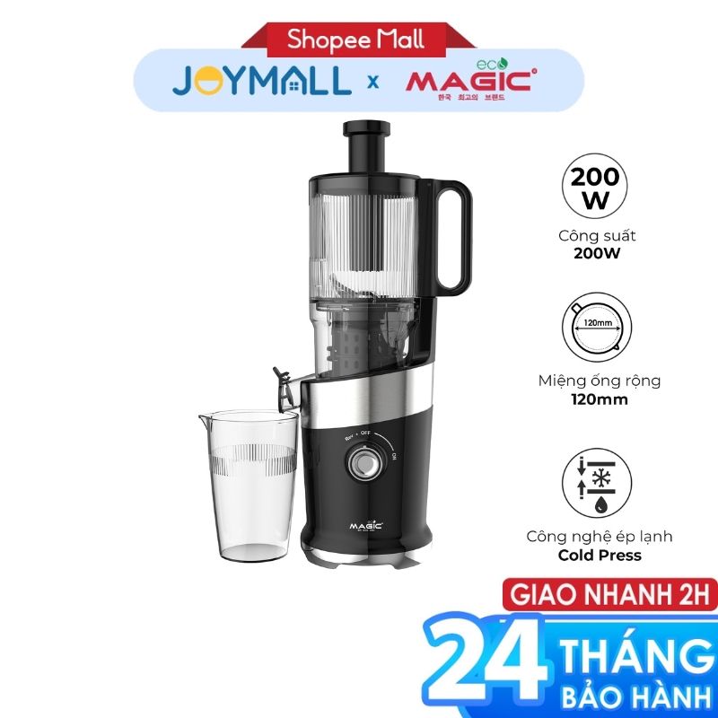 Máy ép chậm miệng rộng MAGIC Eco AC-146, Hàng chính hãng, lưới lọc 3 tầng, tháo lắp đơn giản-JoyMall