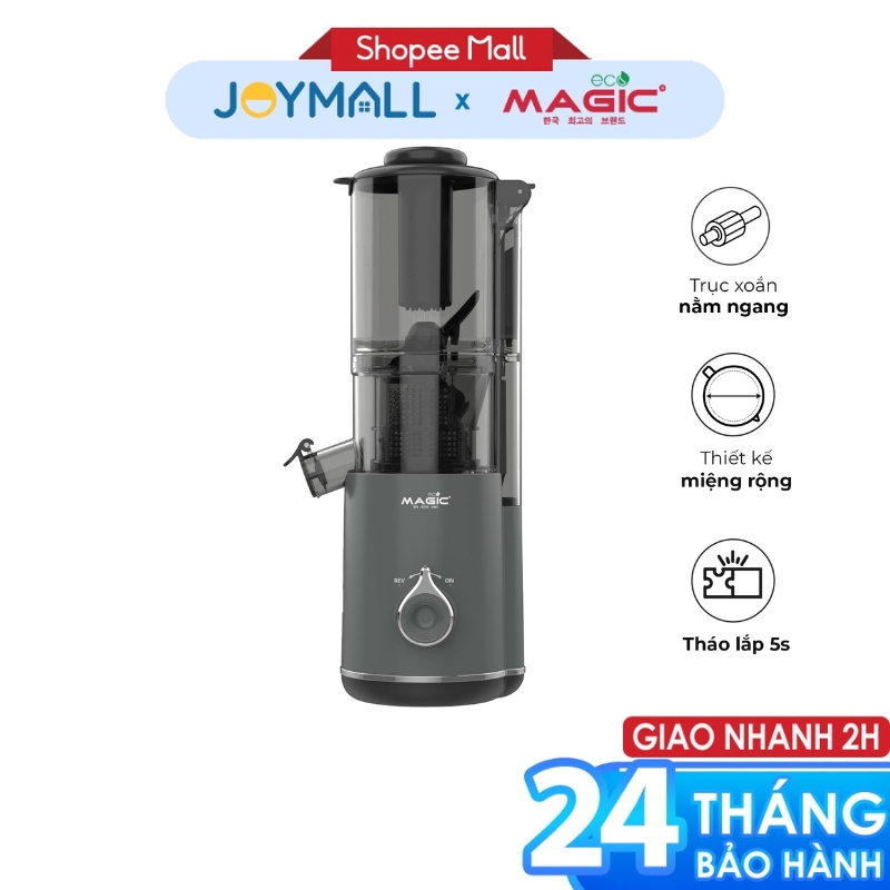 Máy ép chậm miệng rộng MAGIC Eco AC-148, Hàng chính hãng, trục xoay nằm dọc, tháo lắp 5s - JoyMall