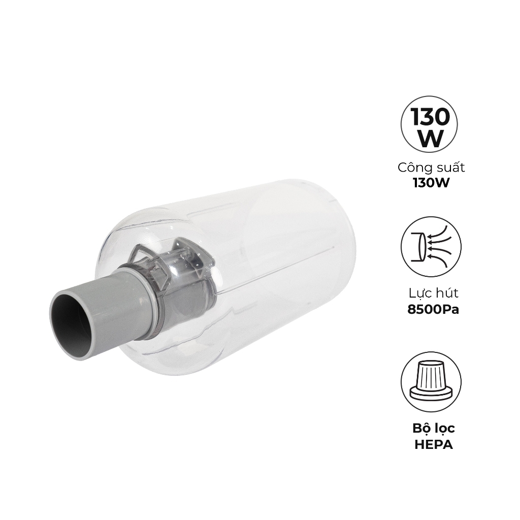 Máy hút bụi cầm tay không dây MAGIC A-061 A-062 130W, Hàng chính hãng,lực hút 8500Pa, 2 in 1-JoyMall