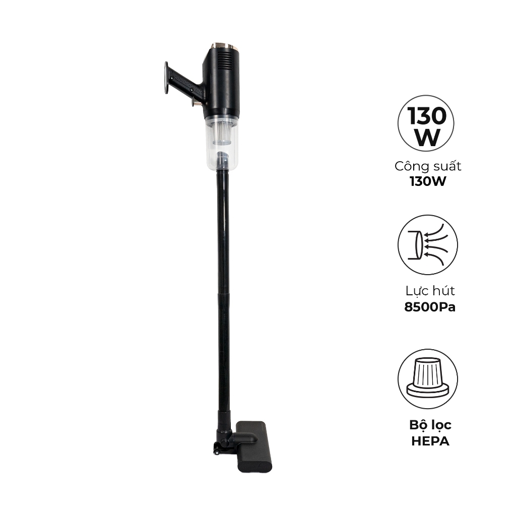 Máy hút bụi cầm tay không dây MAGIC A-061 A-062 130W, Hàng chính hãng,lực hút 8500Pa, 2 in 1-JoyMall