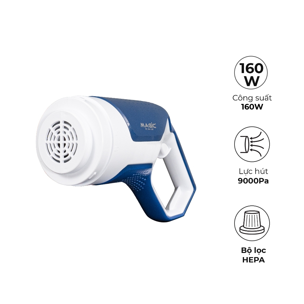 Máy hút bụi cầm tay không dây Magic A-063, Hàng chính hãng, 2 đầu hút đa năng, 2 trong 1 - JoyMall