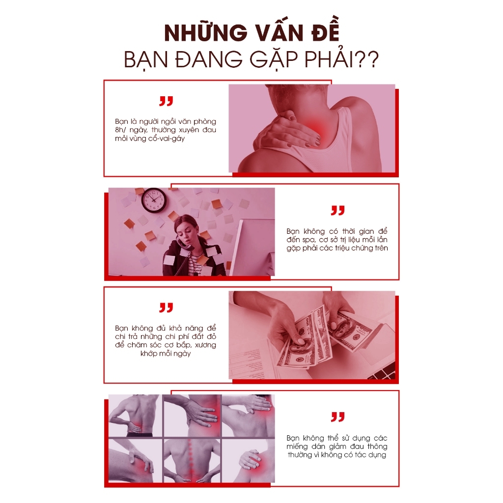 Máy massage cầm tay BUHEUNG MK-301, Hàng chính hãng, 6 đầu massage, pin sạc tiện lợi - JoyMall