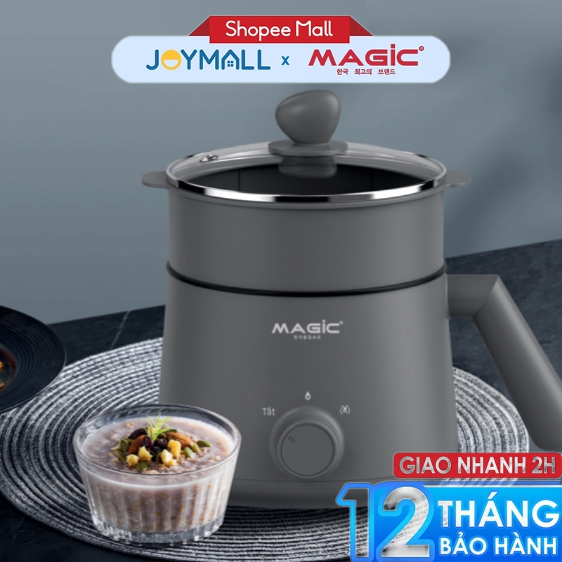 Nồi lẩu điện đa năng Magic A-041 1.5L 600W , Hàng chính hãng, nút vặn chỉnh nhiệt độ - JoyMall