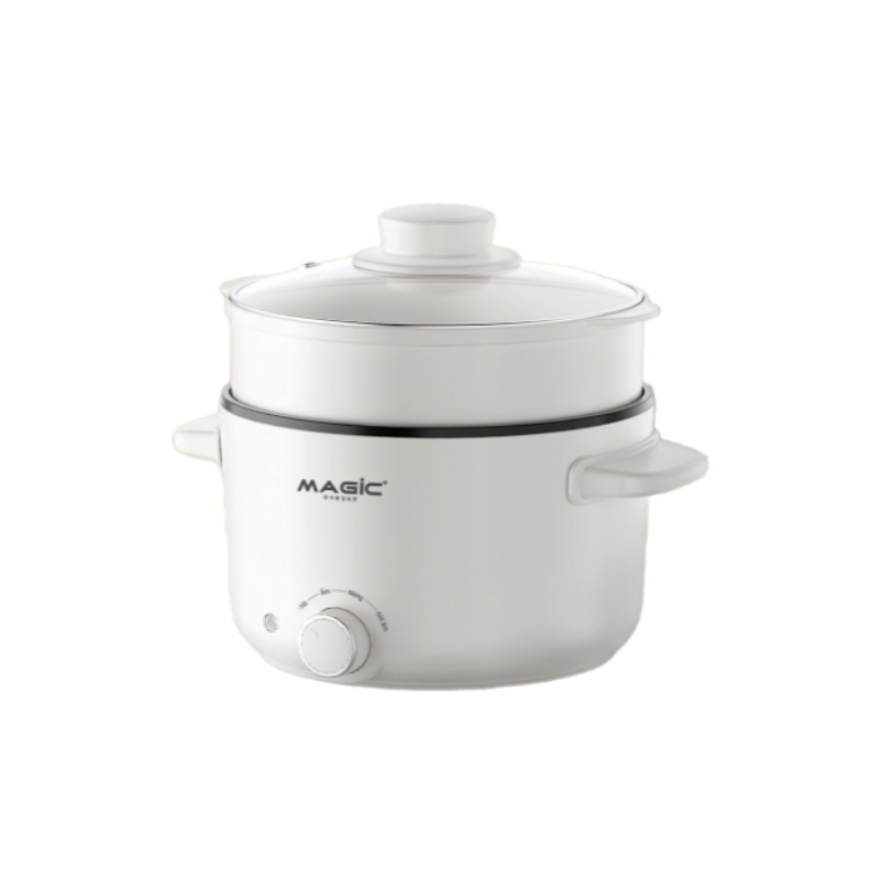 Nồi lẩu điện đa năng MAGIC A-042 2.5L, Hàng chính hãng, núm vặn chỉnh nhiệt độ, có khay hấp -JoyMall