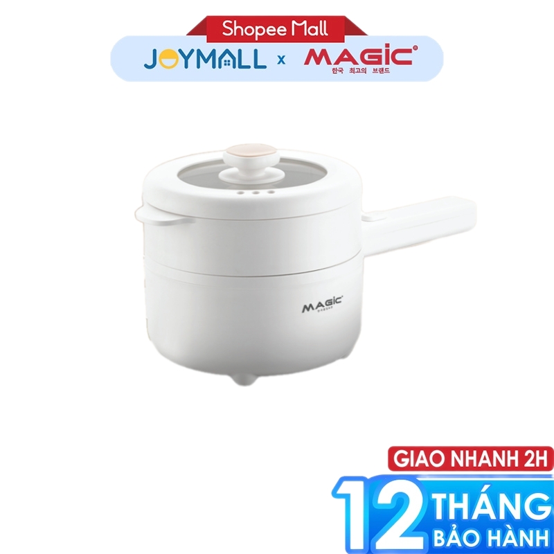 Nồi lẩu điện đa năng MAGIC A-043 1.6L, Hàng chính hãng, tay cầm tiện lợi, có khay hấp - JoyMall
