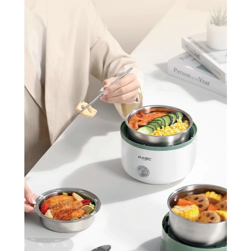 Hộp nấu và hâm nóng thức ăn MAGIC A-002 2L, Hàng chính hãng, nấu được đa dạng loại thức ăn - JoyMall