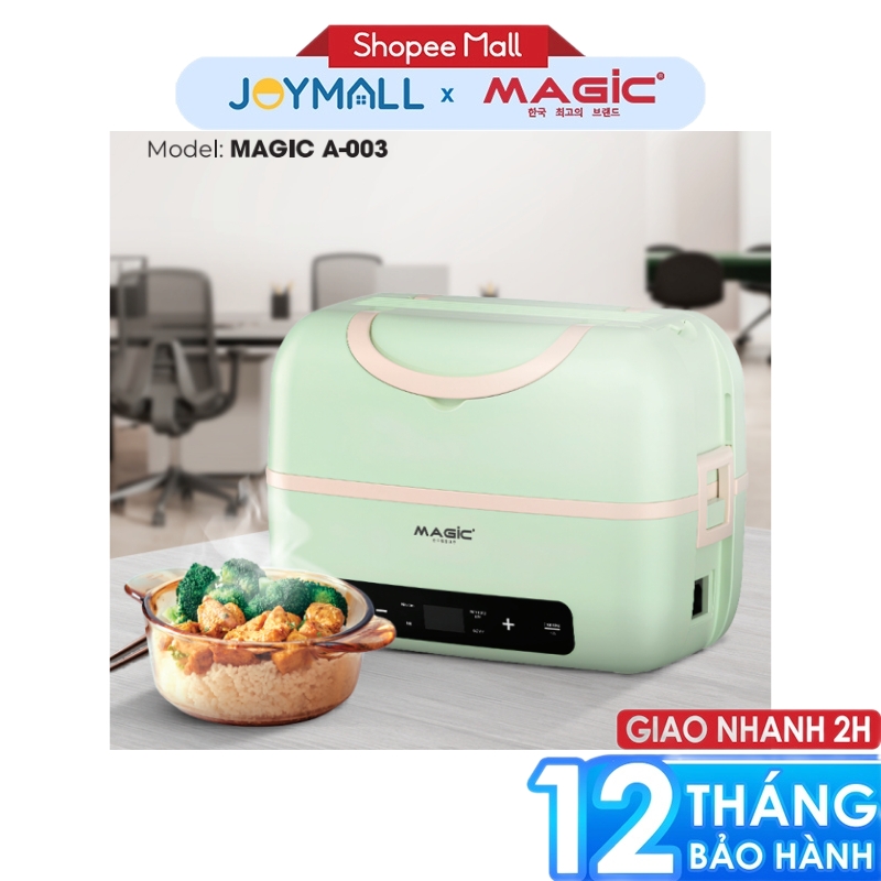 Hộp nấu và hâm nóng thức ăn MAGIC A-003 1.2L, Hàng chính hãng, tay cầm tiện lợi, bảng điều khiển đa năng - JoyMall