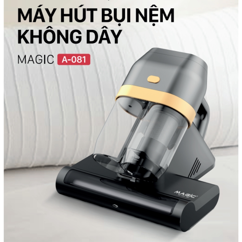 Máy hút bụi đệm giường Magic A-081 160W, Hàng chính hãng, nhỏ gọn tiện lợi, có đèn UV - JoyMall