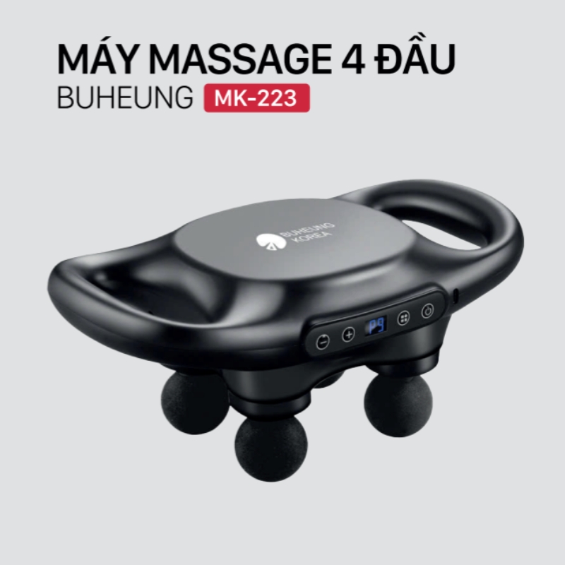 Máy massage 4 đầu Buheung MK-223, Hàng chính hãng, bảng điều khiển đa chức năng - JoyMall