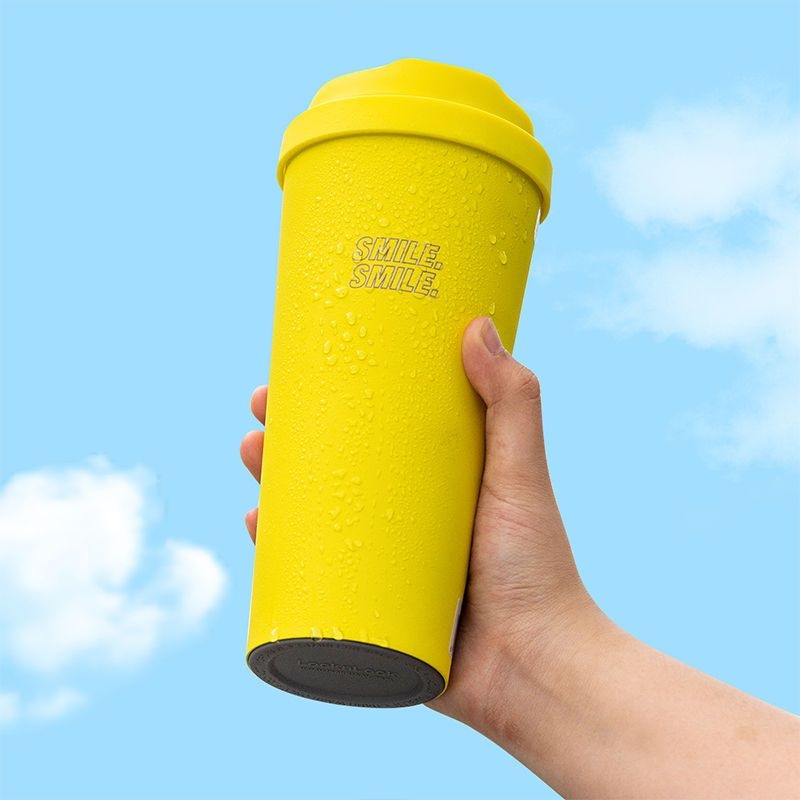 Ly giữ nhiệt LocknLock 550ml LHC3249 - Hàng chính hãng, mở nắp một chạm, chất liệu thép không gỉ miệng ly rộng - JoyMall