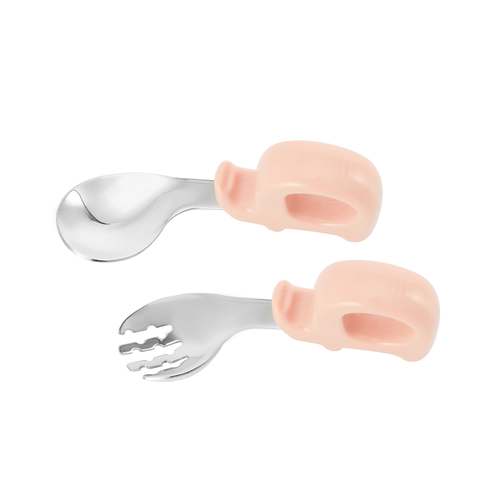 Bộ thìa nĩa cho bé Elmich EL0028 EL0034, Hàng chính hãng, họa tiết đáng yêu,inox 316 an toàn-JoyMall