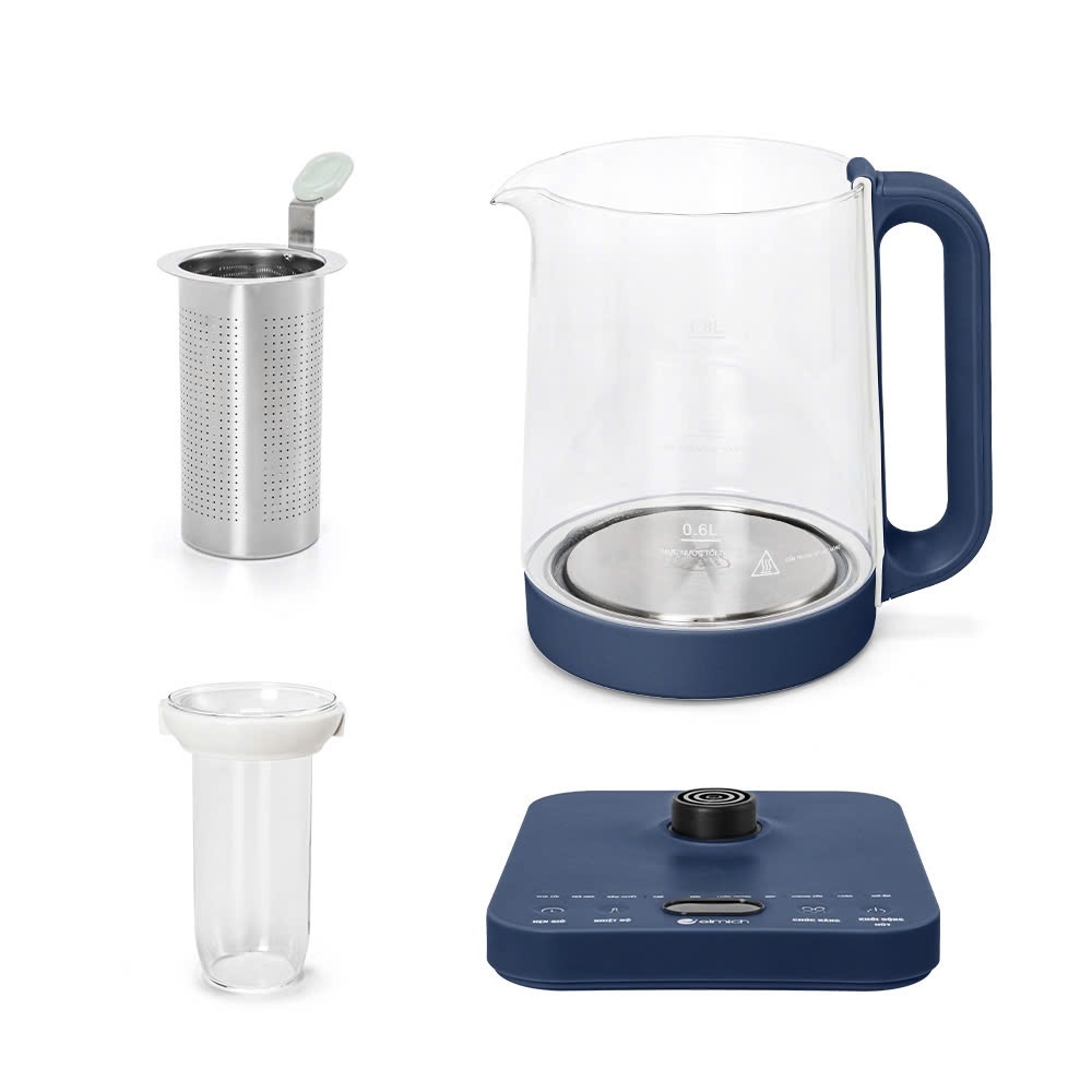 Ấm pha trà đa năng 1.8L Elmich KEE-9147, Hàng chính hãng, 8 chương trình đun nấu - JoyMall