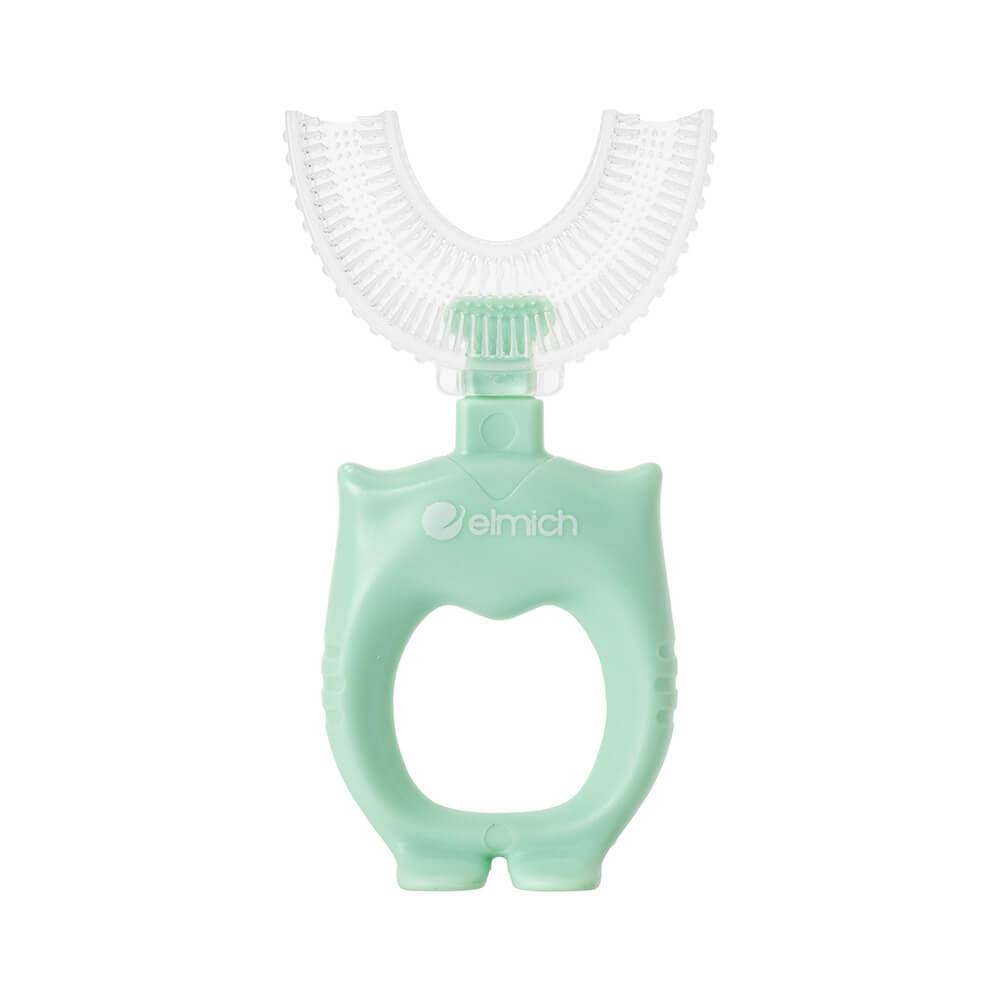 Bàn chải chữ U siêu mềm cho bé Elmich BabyCare EL0752, Hàng chính hãng, đầu silicone mềm mại-JoyMall
