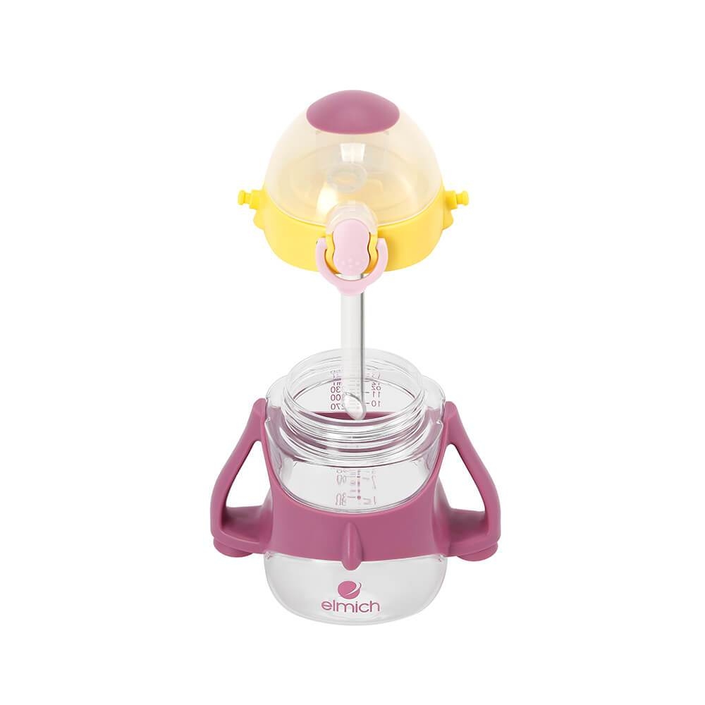 Bình nước trẻ em Elmich BabyCare EL8371 350ml, Hàng chính hãng, nhựa tritan, dây đeo tiện lợi - JoyMall
