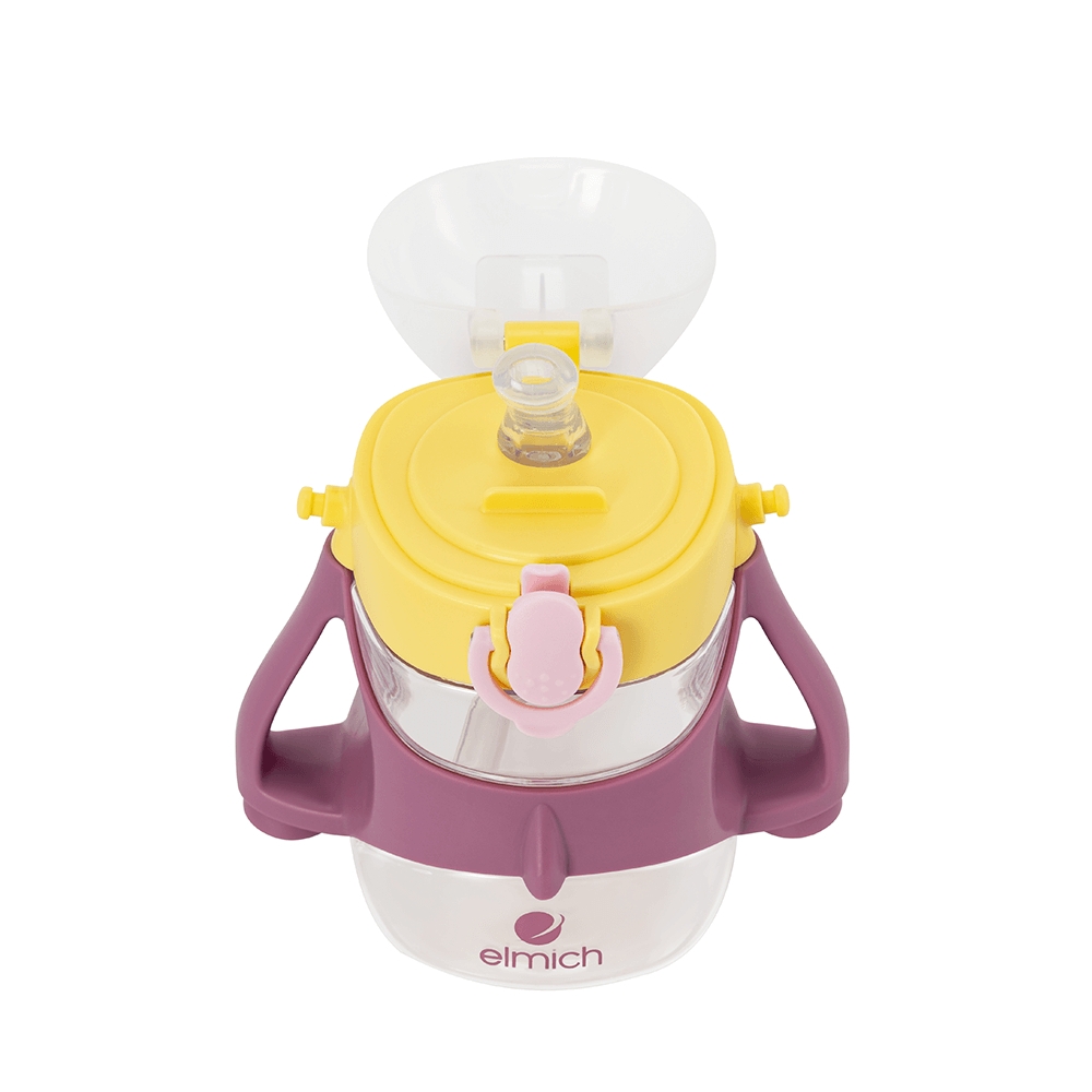 Bình nước trẻ em Elmich BabyCare EL8371 350ml, Hàng chính hãng, nhựa tritan, dây đeo tiện lợi - JoyMall