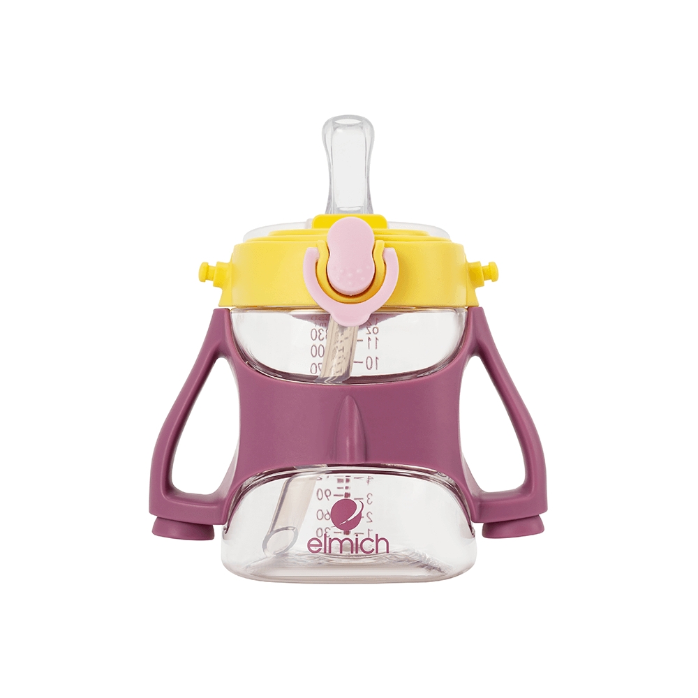 Bình nước trẻ em Elmich BabyCare EL8371 350ml, Hàng chính hãng, nhựa tritan, dây đeo tiện lợi - JoyMall