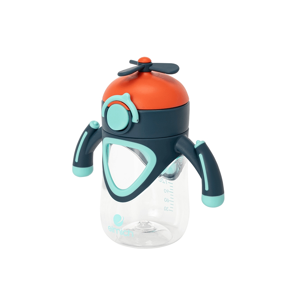 Bình nước trẻ em Elmich BabyCare EL8369 240ml, Hàng chính hãng, nhựa Tritan, ống hút lọc cặn-JoyMall